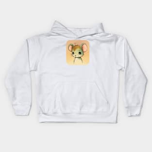 The little mouse in a tee-shirt Kids Hoodie